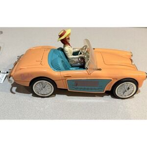 Barbie Doll 1962 Convertible Car Alarm Clock Radio AM/FM Music 1996 Vtg Tested